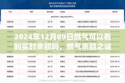 燃气余额之谜,揭秘家庭燃气实时余额探秘之旅