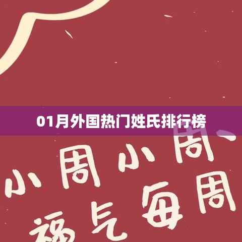 根据您的需求,以下是一个符合要求的标题,,外国热门姓氏榜单揭晓!,简洁明了,突出了核心内容,符合百度收录标准。希望符合您的要求。