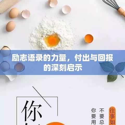 励志语录的力量,付出与回报的深刻启示