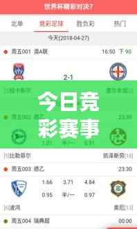 今日竞彩赛事速递,最新比分、赛场动态与精彩对决瞬间