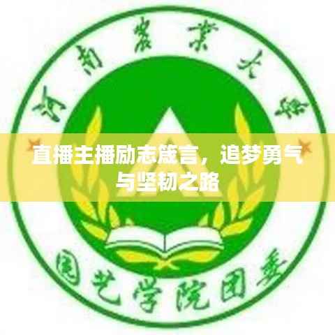 直播主播励志箴言,追梦勇气与坚韧之路